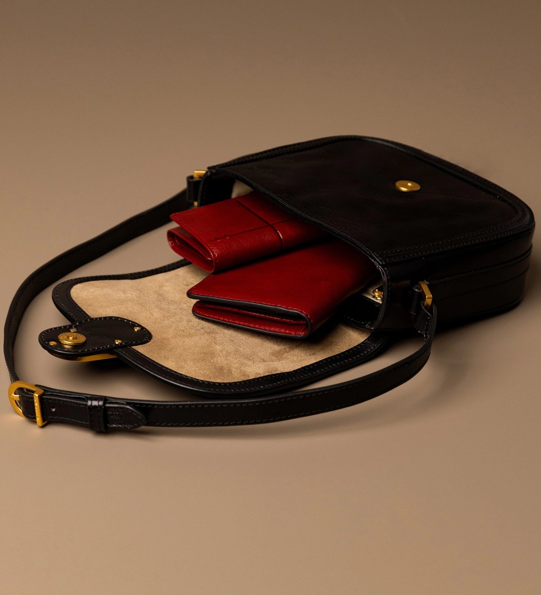 Women's Leather Saddle Bag Crossbody Bag - Villette