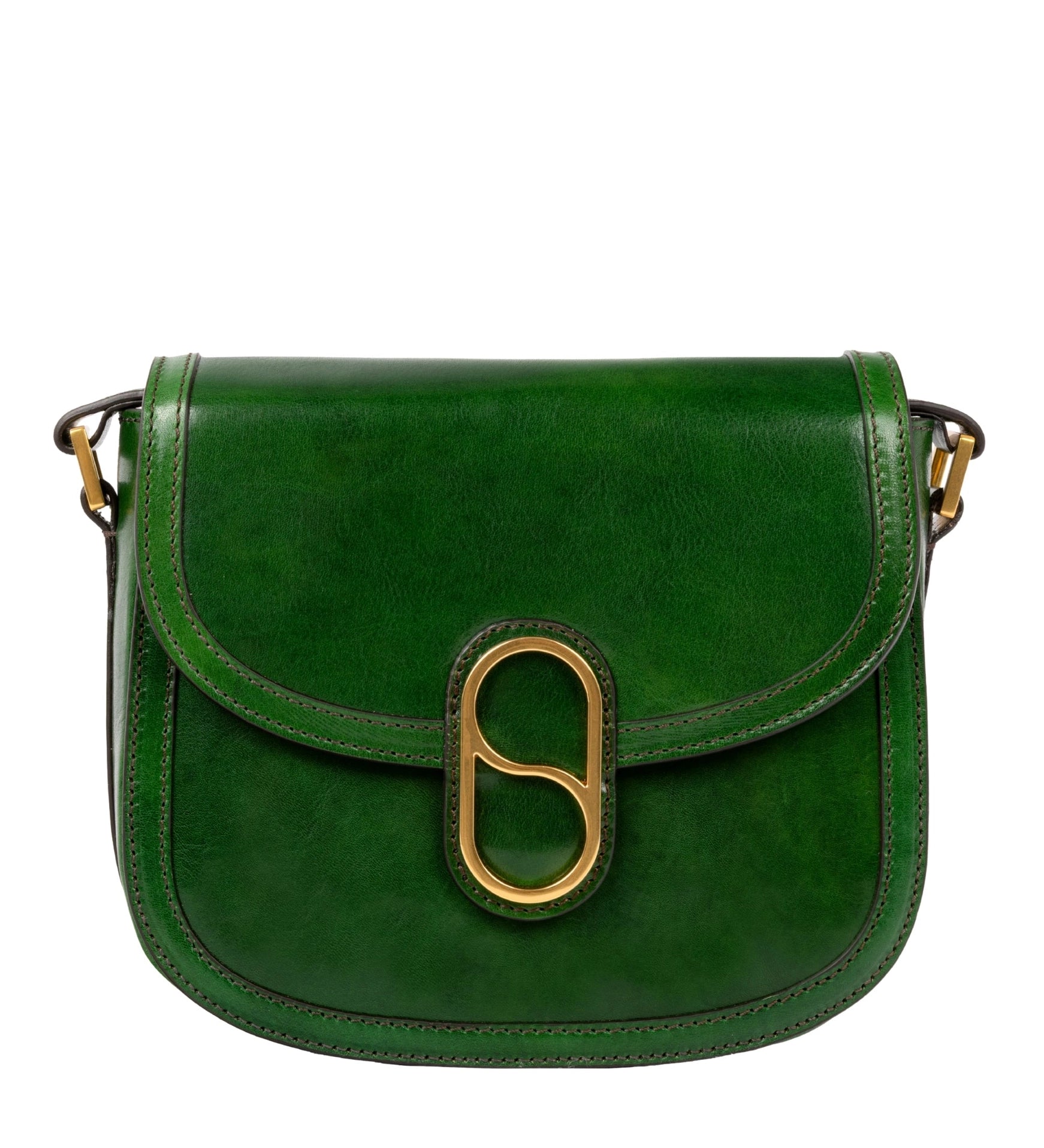 Women's Leather Saddle Bag Crossbody Bag - Villette