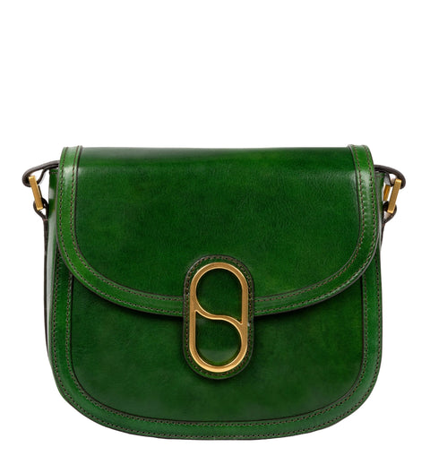 Women's Leather Saddle Bag Crossbody Bag - Villette