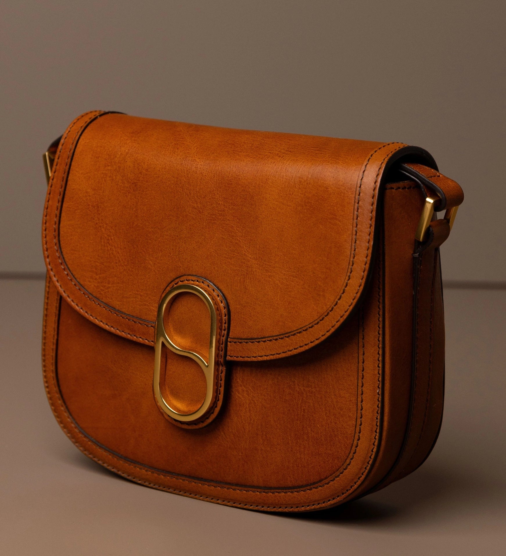 Women's Leather Saddle Bag Crossbody Bag - Villette