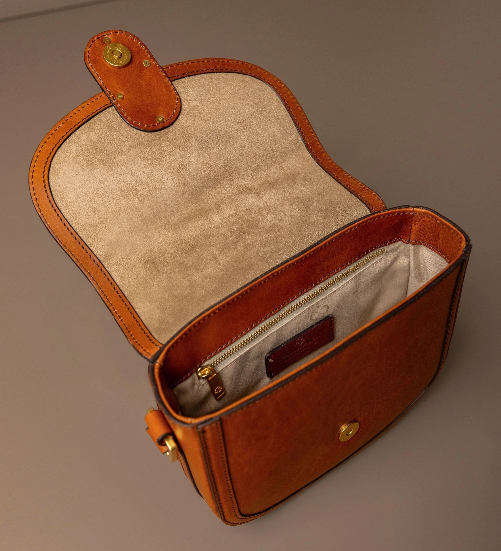 Women's Leather Saddle Bag Crossbody Bag - Villette