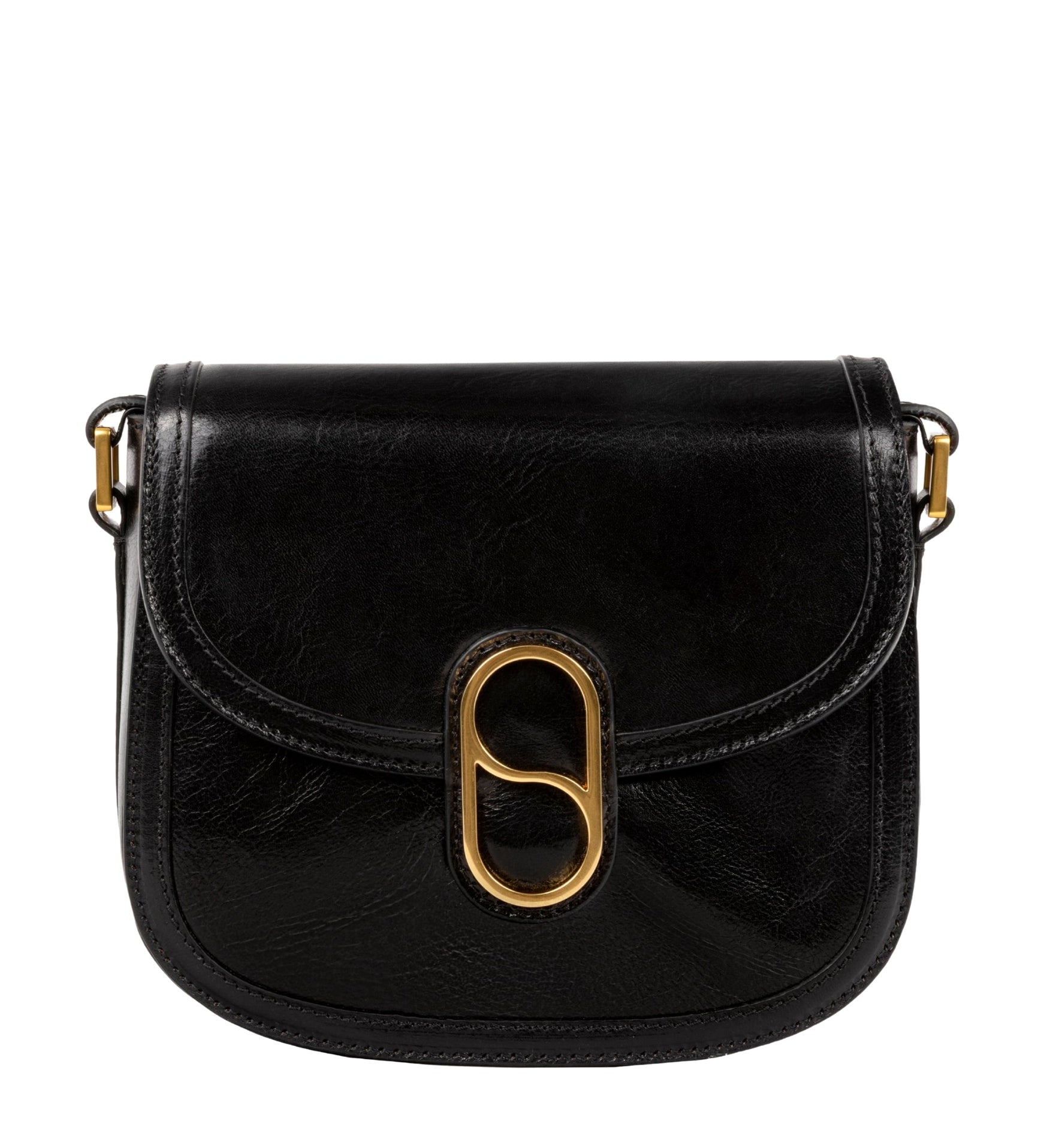 Women's Leather Saddle Bag Crossbody Bag - Villette