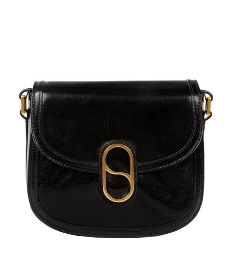 Women's Leather Saddle Bag Crossbody Bag - Villette
