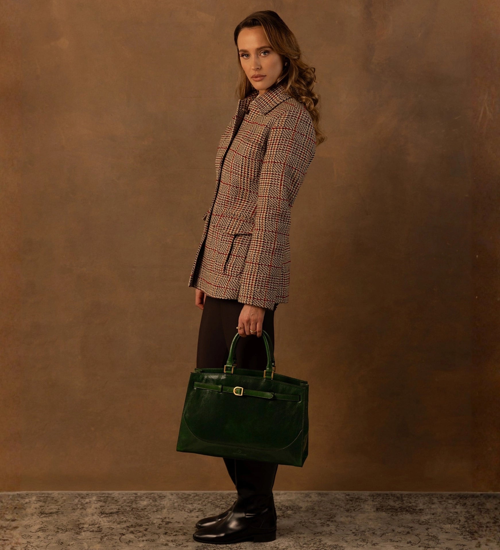 Womens Leather Tote Bag Work Bag - Shirley