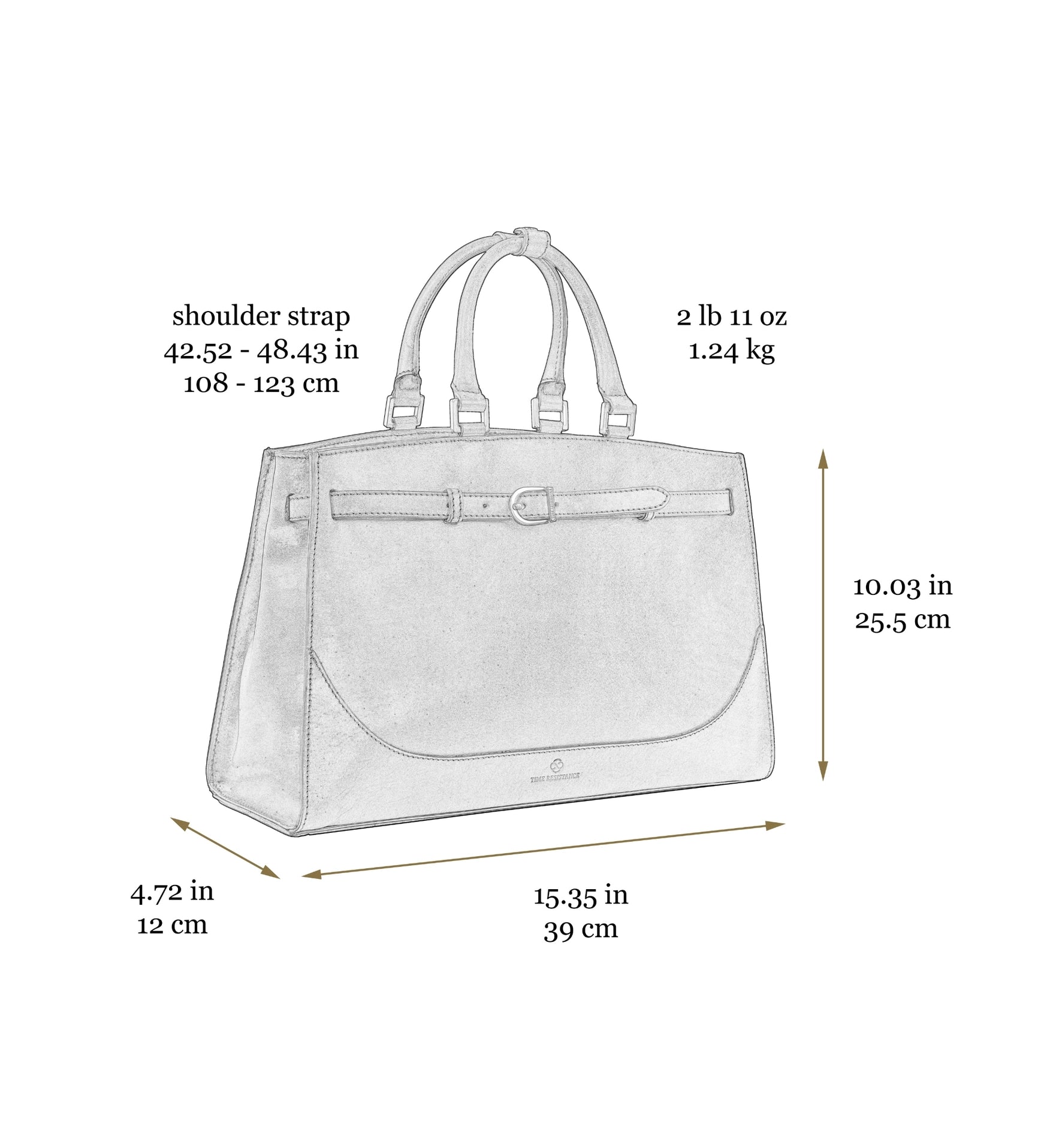 Womens Leather Tote Bag Work Bag - Shirley