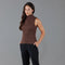 Womens Lightweight 100% Cotton Roll Neck Sleeveless Jumper-Tank Top-Paul James Knitwear-M-Khaki-Urbanheer