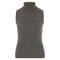 Womens Lightweight 100% Cotton Roll Neck Sleeveless Jumper-Tank Top-Paul James Knitwear-M-Khaki-Urbanheer