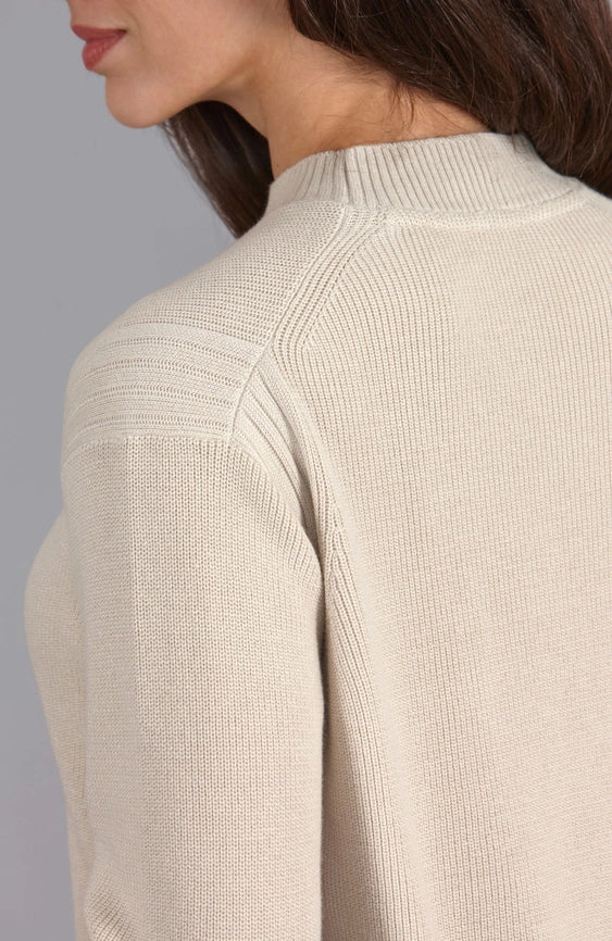 Womens Lightweight Cotton Fisherman Rib Jumper-Jumper-Paul James Knitwear-S-Linen-Urbanheer