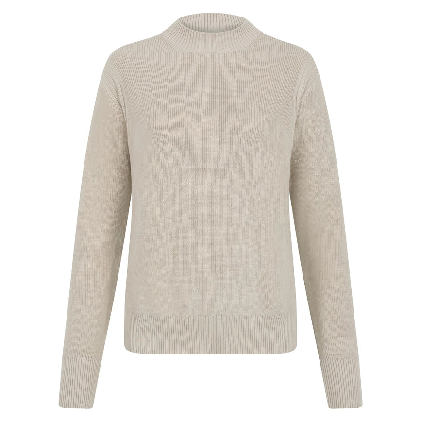 Womens Lightweight Cotton Fisherman Rib Jumper-Jumper-Paul James Knitwear-S-Linen-Urbanheer