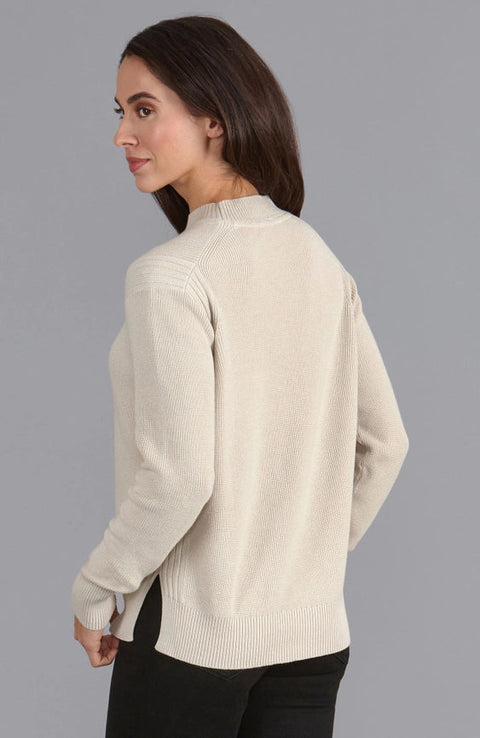 Womens Lightweight Cotton Fisherman Rib Jumper-Jumper-Paul James Knitwear-S-Linen-Urbanheer