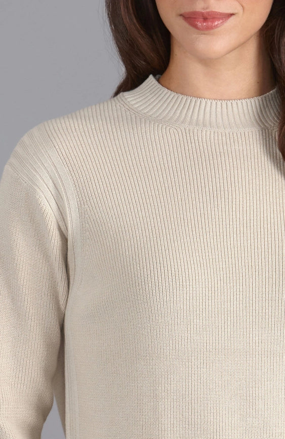 Womens Lightweight Cotton Fisherman Rib Jumper-Jumper-Paul James Knitwear-S-Linen-Urbanheer