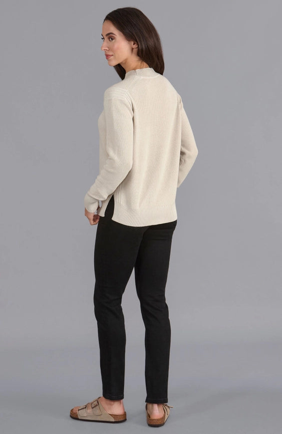 Womens Lightweight Cotton Fisherman Rib Jumper-Jumper-Paul James Knitwear-S-Linen-Urbanheer