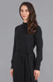 Womens Lightweight Cotton Mock Neck Dress-Dress-Paul James Knitwear-S-Navy-Urbanheer