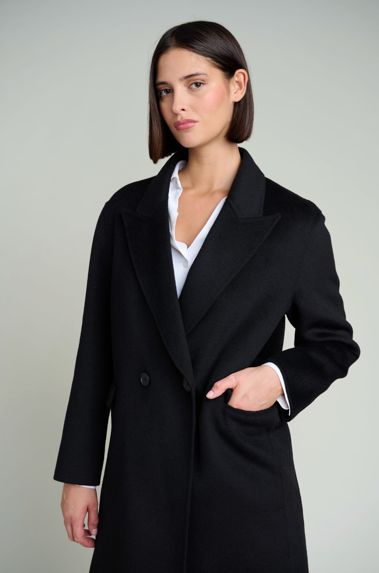 Women's Long Coat with an Oversized Cut