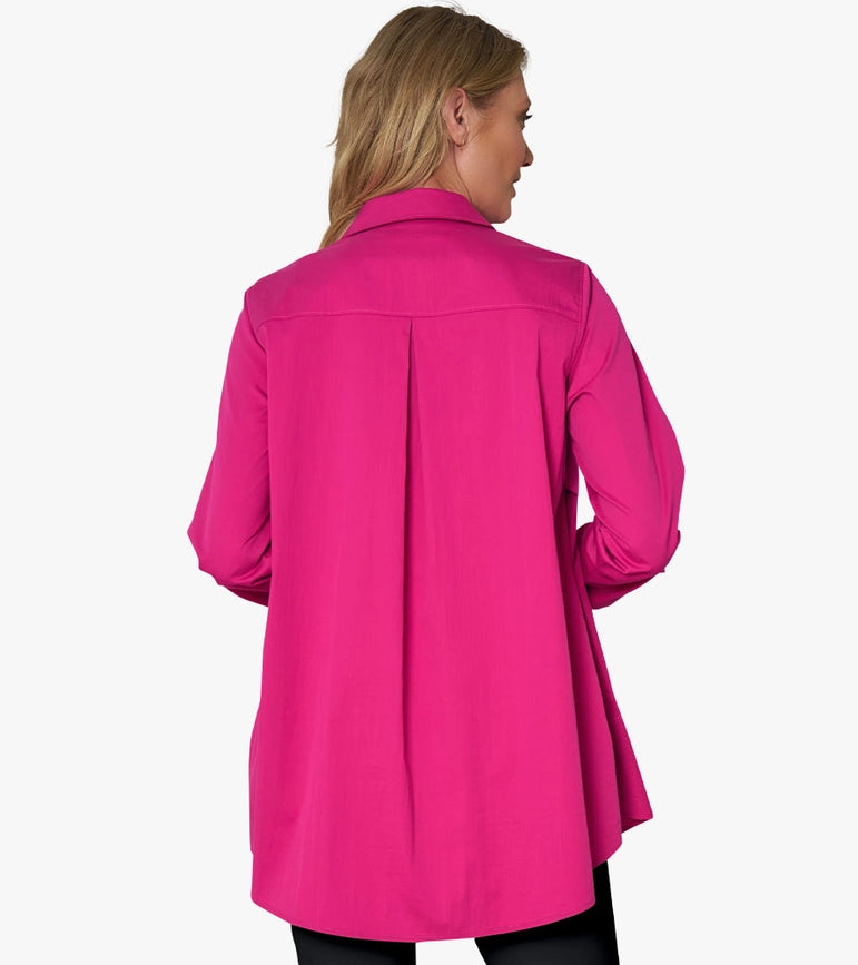 Women's Long Sleeve A-Line Button Front Prime Time Tunic ORCHID-Tunic-Stella Carakasi-XS-ORCHID-Urbanheer