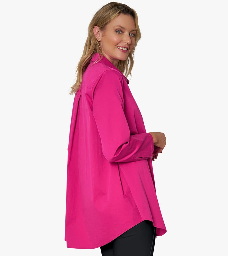 Women's Long Sleeve A-Line Button Front Prime Time Tunic ORCHID-Tunic-Stella Carakasi-XS-ORCHID-Urbanheer