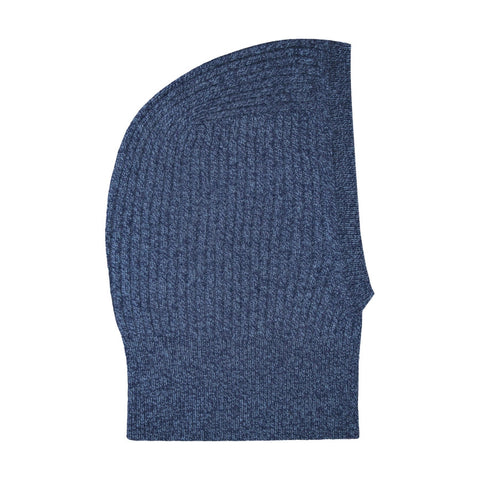 Womens Merino Cashmere Ribbed Balaclava Atlantic Blue-Balaclava-Paul James Knitwear-Atlantic Blue-Urbanheer