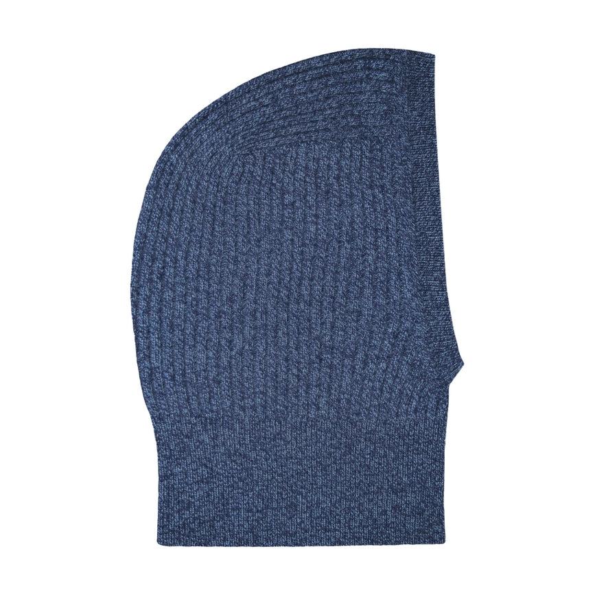 Womens Merino Cashmere Ribbed Balaclava Atlantic Blue-Balaclava-Paul James Knitwear-Atlantic Blue-Urbanheer