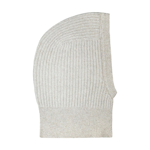 Womens Merino Cashmere Ribbed Balaclava-Balaclava-Paul James Knitwear-Polar Grey-Urbanheer