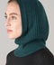 Womens Merino Cashmere Ribbed Balaclava Forest Green-Balaclava-Paul James Knitwear-Forest Green-Urbanheer