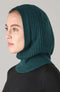 Womens Merino Cashmere Ribbed Balaclava Forest Green-Balaclava-Paul James Knitwear-Forest Green-Urbanheer