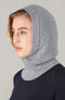 Womens Merino Cashmere Ribbed Balaclava Grey-Balaclava-Paul James Knitwear-Grey-Urbanheer