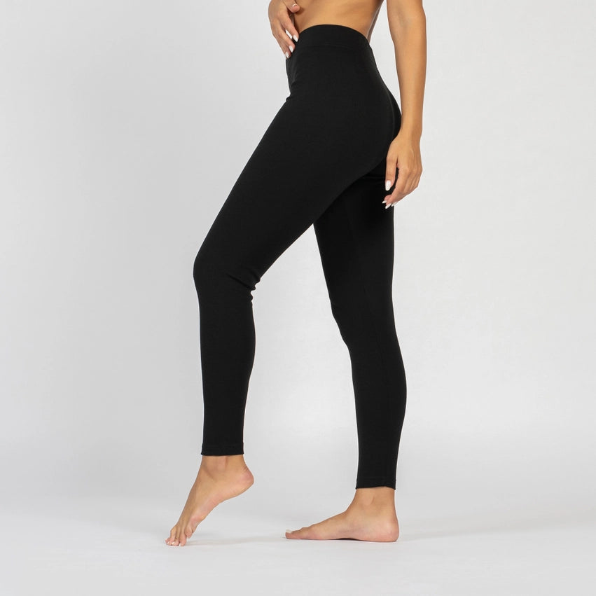 Women's Merino Wool Thermal Natural Leggings-Leggings-menique-XS-Black-Urbanheer