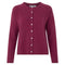 Womens Midweight 100% Lambswool Crew Neck Cardigan-Cardigan-Paul James Knitwear-S-Rosehip-Urbanheer