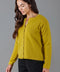 Womens Midweight 100% Lambswool Crew Neck Cardigan Piccalilli-Cardigan-Paul James Knitwear-S-Urbanheer