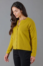 Womens Midweight 100% Lambswool Crew Neck Cardigan Piccalilli-Cardigan-Paul James Knitwear-S-Urbanheer