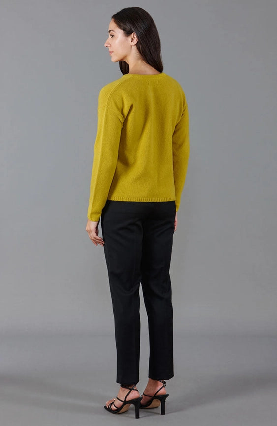 Womens Midweight 100% Lambswool Crew Neck Cardigan Piccalilli-Cardigan-Paul James Knitwear-S-Urbanheer