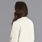 Womens Midweight Cotton Relaxed Fit Knitted Blazer Ecru-Blazer-Paul James Knitwear-XS-Regular-Urbanheer