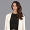 Womens Midweight Cotton Relaxed Fit Knitted Blazer Ecru-Blazer-Paul James Knitwear-XS-Regular-Urbanheer