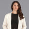 Womens Midweight Cotton Relaxed Fit Knitted Blazer Ecru-Blazer-Paul James Knitwear-XS-Regular-Urbanheer