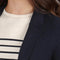 Womens Midweight Cotton Relaxed Fit Knitted Blazer Navy-Blazer-Paul James Knitwear-XS-Regular-Urbanheer
