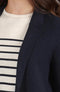 Womens Midweight Cotton Relaxed Fit Knitted Blazer Navy-Blazer-Paul James Knitwear-XS-Regular-Urbanheer