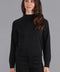 Womens Midweight Cotton Turtleneck Raglan Sleeve Jumper-Jumper-Paul James Knitwear-S-Black-Urbanheer