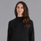 Womens Midweight Cotton Turtleneck Raglan Sleeve Jumper-Jumper-Paul James Knitwear-S-Black-Urbanheer