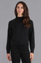 Womens Midweight Cotton Turtleneck Raglan Sleeve Jumper-Jumper-Paul James Knitwear-S-Black-Urbanheer