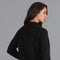 Womens Midweight Cotton Turtleneck Raglan Sleeve Jumper-Jumper-Paul James Knitwear-S-Black-Urbanheer