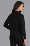 Womens Midweight Cotton Turtleneck Raglan Sleeve Jumper-Jumper-Paul James Knitwear-S-Black-Urbanheer