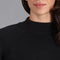 Womens Midweight Cotton Turtleneck Raglan Sleeve Jumper-Jumper-Paul James Knitwear-S-Black-Urbanheer