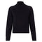 Womens Midweight Cotton Turtleneck Raglan Sleeve Jumper-Jumper-Paul James Knitwear-S-Black-Urbanheer