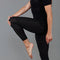 Womens Midweight Merino Activewear Thermal Leggings Black-Leggings-Paul James Knitwear-S-Urbanheer