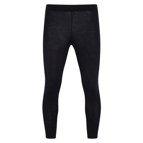 Womens Midweight Merino Activewear Thermal Leggings Black-Leggings-Paul James Knitwear-S-Urbanheer