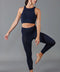 Womens Midweight Merino Activewear Thermal Leggings Navy Blazer-Leggings-Paul James Knitwear-S-Urbanheer