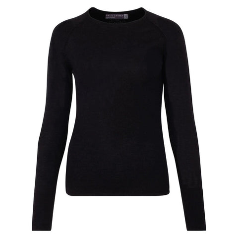 Womens Midweight Merino Activewear Training Top-Top-Paul James Knitwear-S-Navy Blazer-Urbanheer