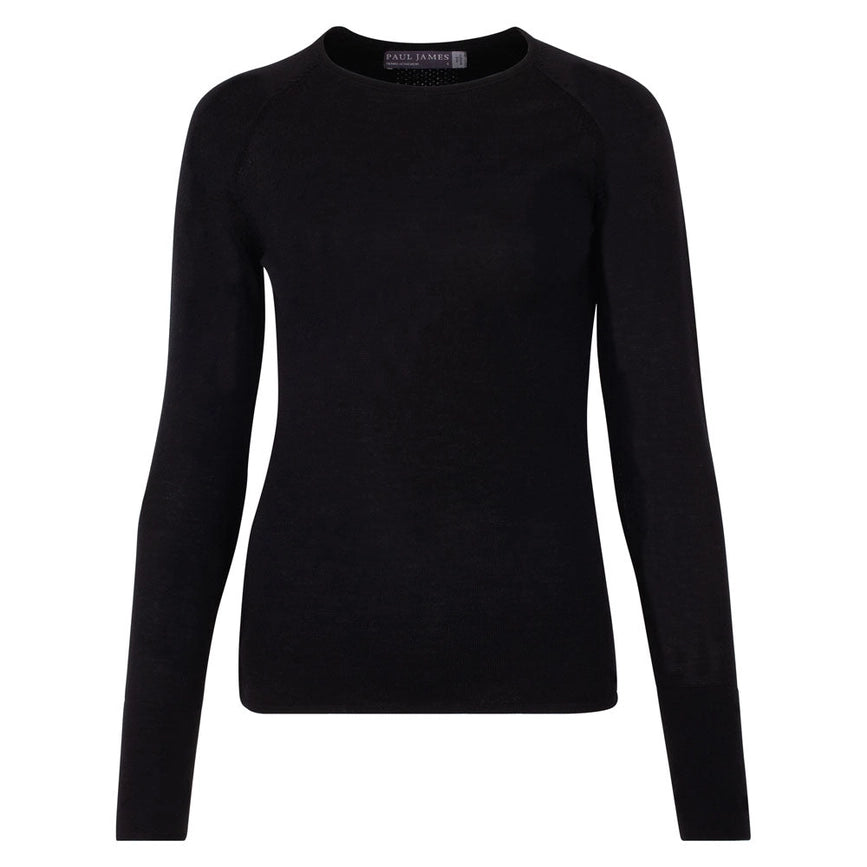 Womens Midweight Merino Activewear Training Top-Top-Paul James Knitwear-S-Navy Blazer-Urbanheer