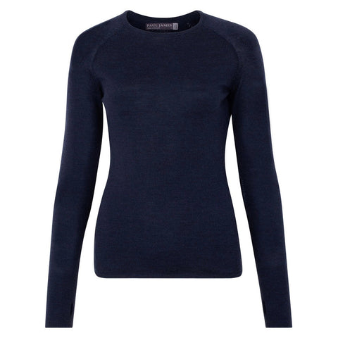 Womens Midweight Merino Activewear Training Top-Top-Paul James Knitwear-S-Black-Urbanheer