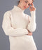 Womens Pure Cotton Heavyweight Submariner Roll Neck Jumper-Jumper-Paul James Knitwear-L-Ecru-Urbanheer